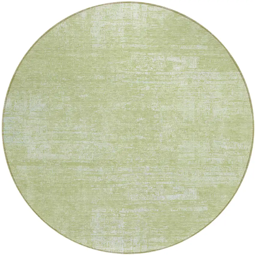 8' Sage Artichoke Green And Mint Green Round Abstract Washable Indoor Outdoor Area Rug Photo 2