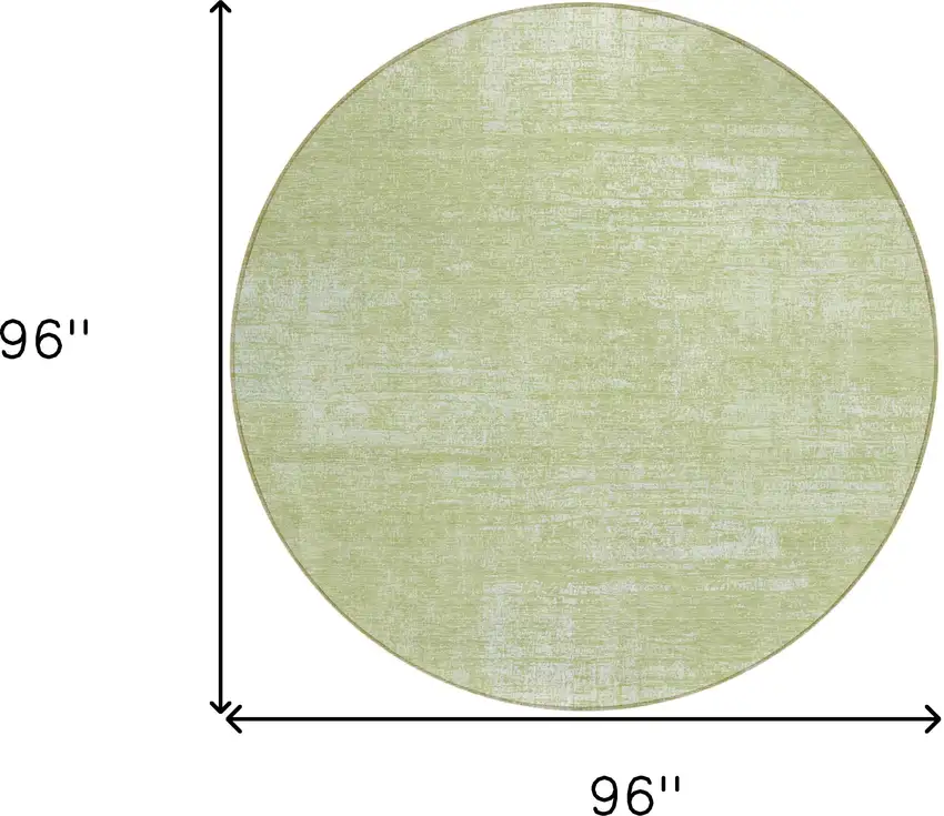 8' Sage Artichoke Green And Mint Green Round Abstract Washable Indoor Outdoor Area Rug Photo 3