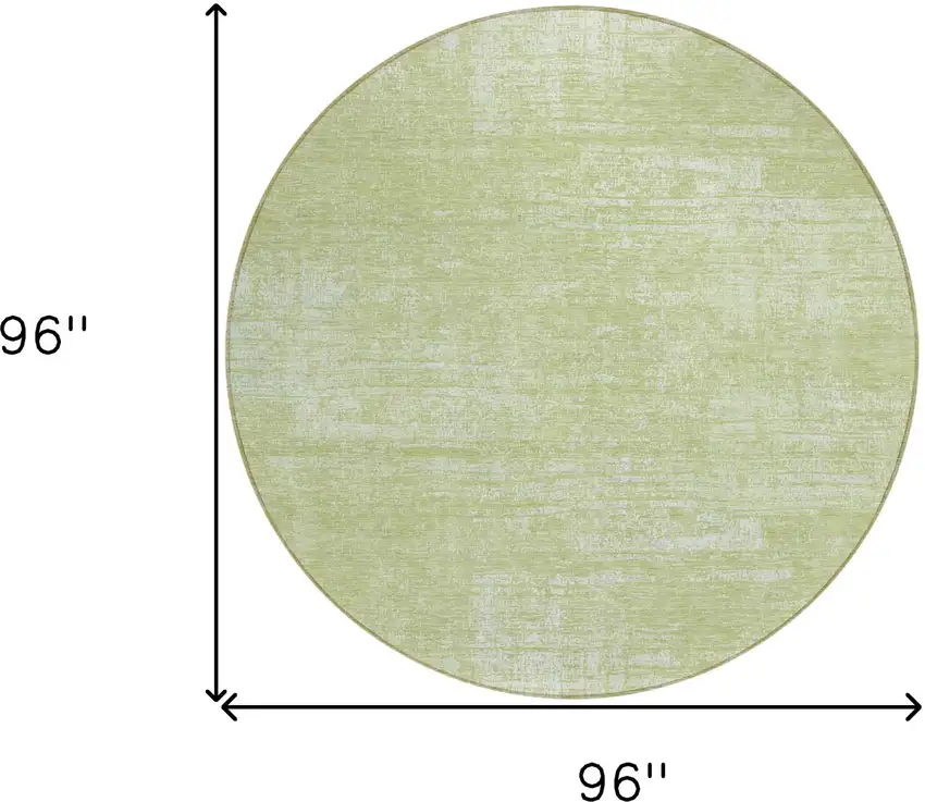 8' Sage Artichoke Green And Mint Green Round Abstract Washable Indoor Outdoor Area Rug Photo 3