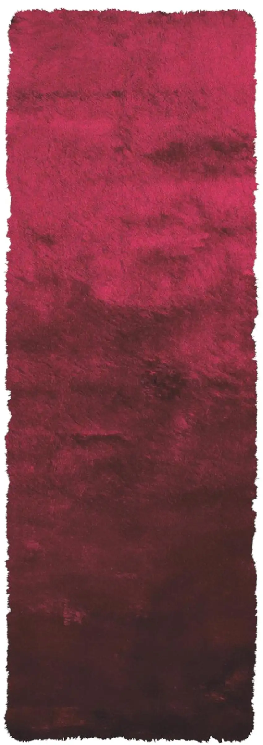 6' Red And Purple Shag Hand Tufted Runner Rug Photo 2