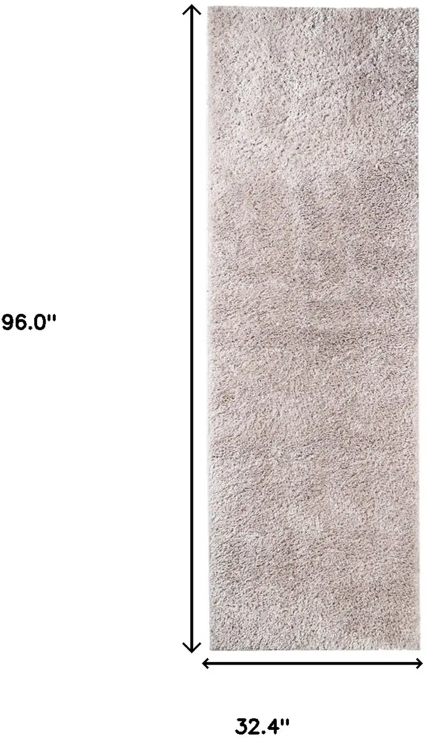 8' Shag Stain Resistant Runner Rug Photo 7