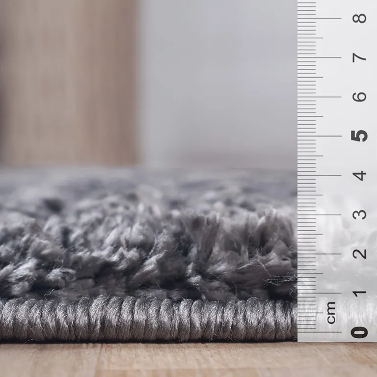 8' Shag Stain Resistant Runner Rug Photo 4