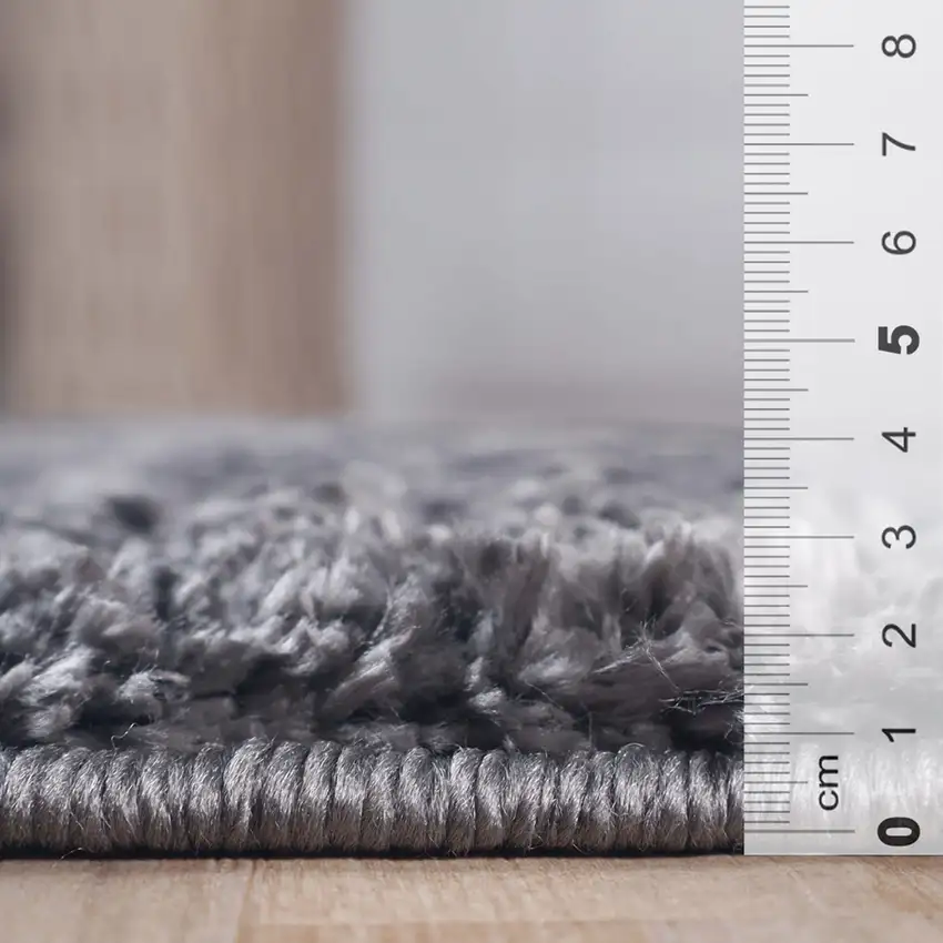 8' Shag Stain Resistant Runner Rug Photo 4