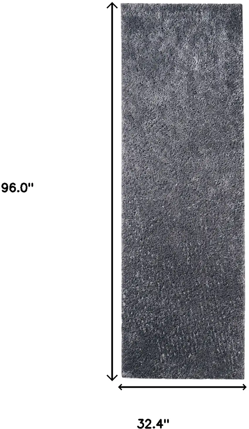 8' Shag Stain Resistant Runner Rug Photo 7