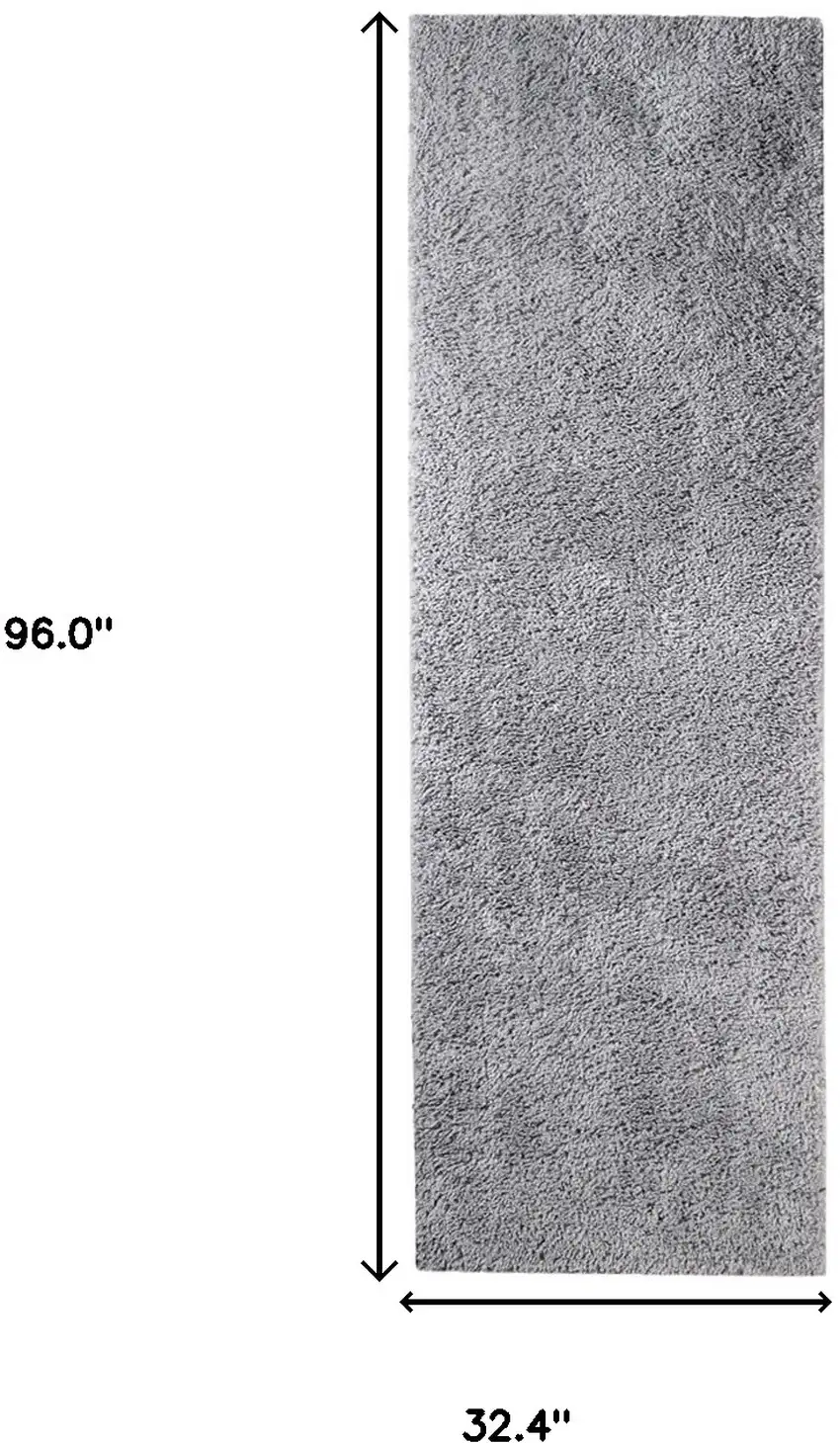 8' Shag Stain Resistant Runner Rug Photo 7