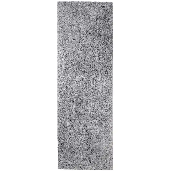 8' Shag Stain Resistant Runner Rug Photo 1