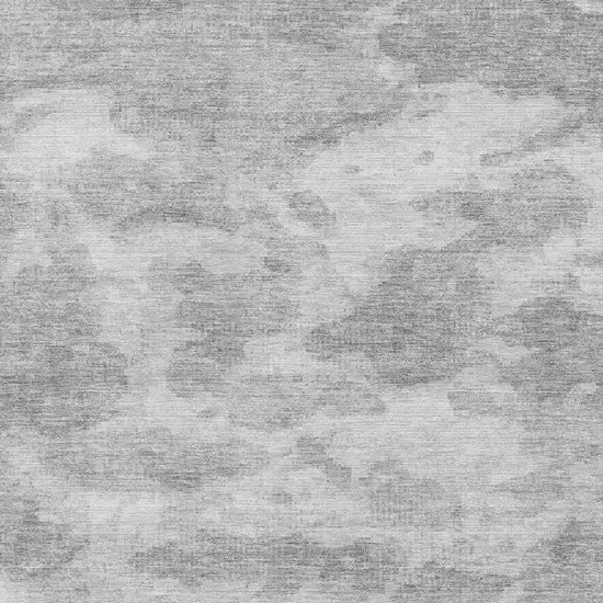 8' Silver And Gray Abstract Washable Area Rug With UV Protection Photo 2