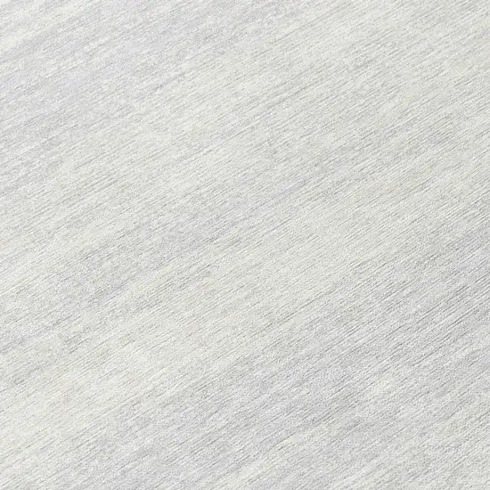 8' Silver And Gray Round Striped Washable Indoor Outdoor Area Rug Photo 8