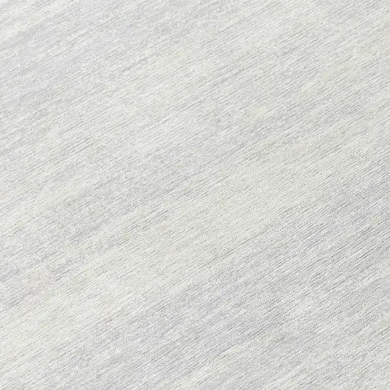 8' Silver And Gray Round Striped Washable Indoor Outdoor Area Rug Photo 8