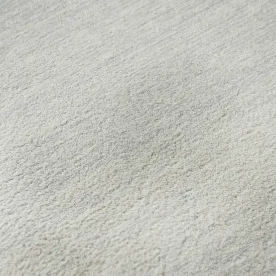 8' Silver And Gray Striped Washable Round Rug With UV Protection Photo 8