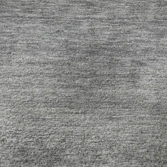 8' Silver Gray And Black Ombre Washable Round Rug With UV Protection Photo 9