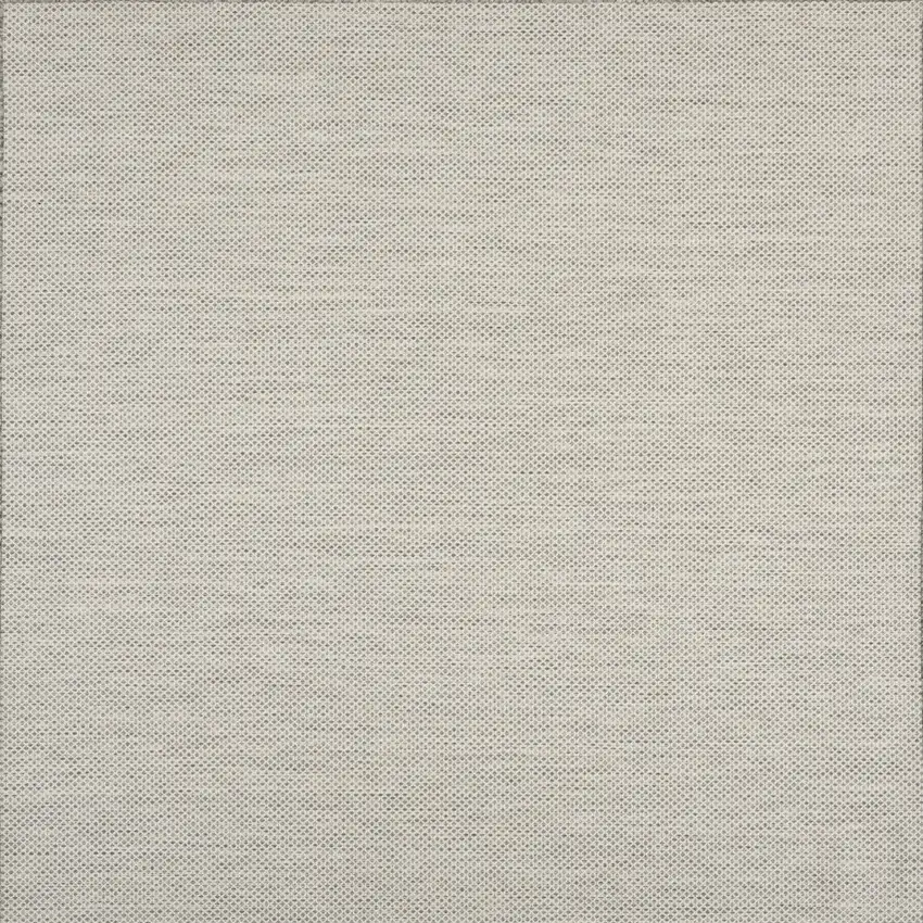 8' Silver Square Geometric Power Loom Area Rug Photo 7