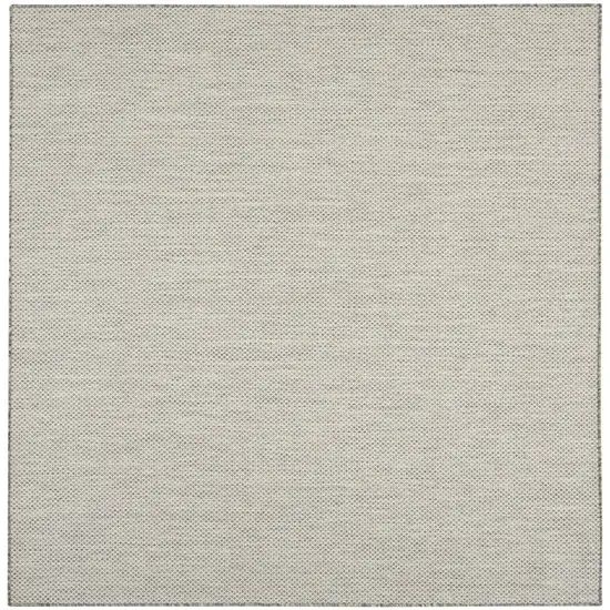 8' Silver Square Geometric Power Loom Area Rug Photo 2