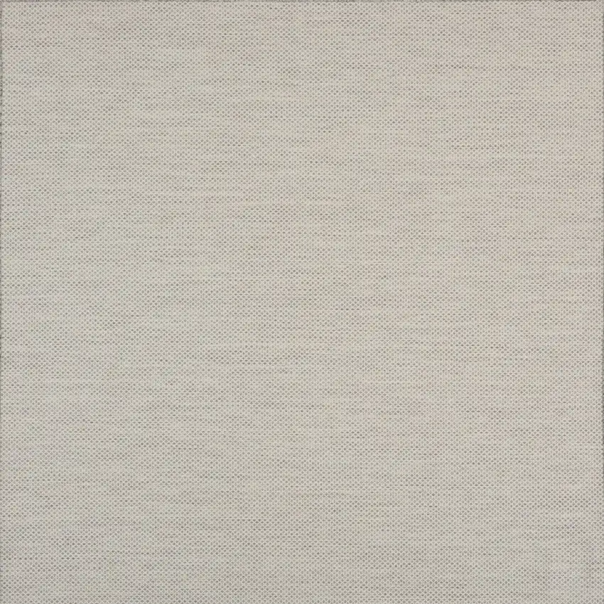 8' Silver Square Geometric Power Loom Area Rug Photo 6