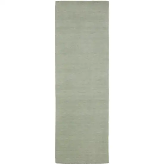 8' Silver Wool Hand Tufted Runner Rug Photo 2