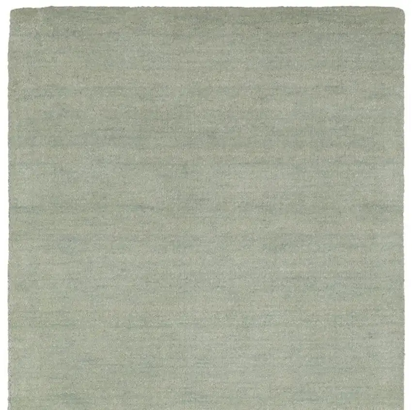 8' Silver Wool Hand Tufted Runner Rug Photo 4