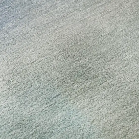 8' Sky Blue Peach And Lilac Striped Washable Round Rug With UV Protection Photo 8