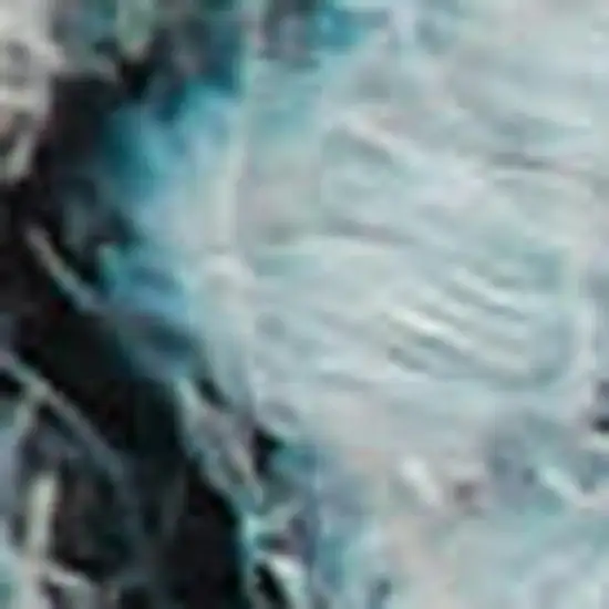 8' Sky Blue Wool Runner Rug Photo 2