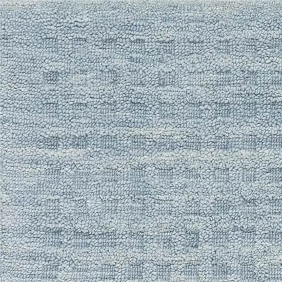 8' Sky Blue Wool Runner Rug Photo 7
