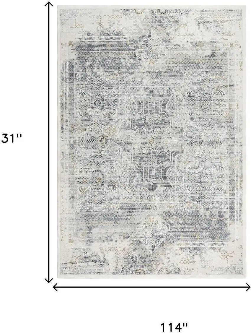 10' Stone Beige And Ivory Abstract Area Rug Photo 6
