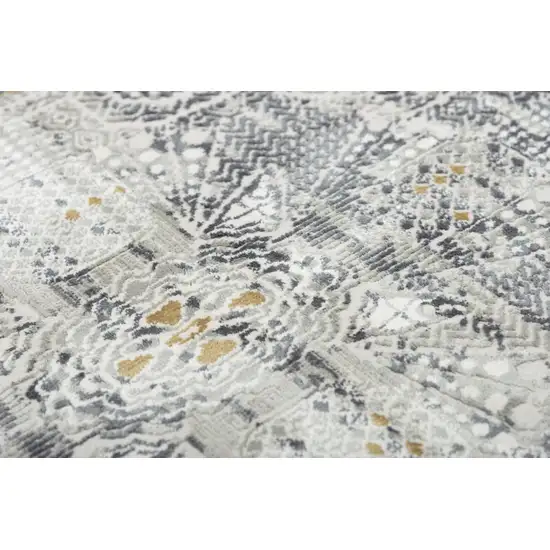 10' Stone Beige And Ivory Abstract Area Rug Photo 4