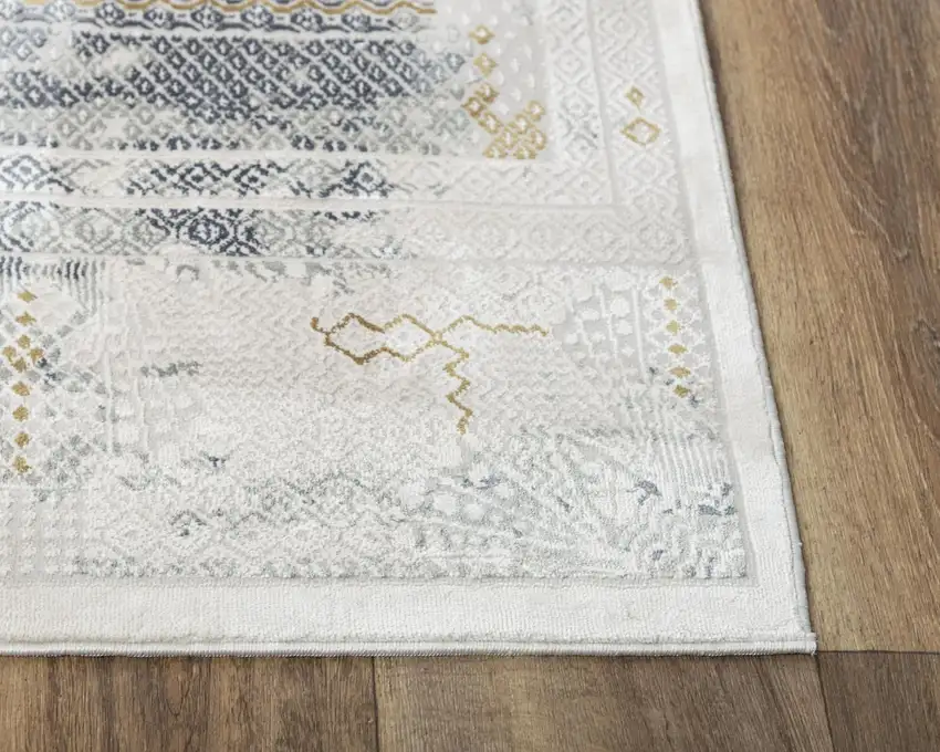10' Stone Beige And Ivory Abstract Area Rug Photo 3