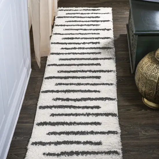 8' Striped Runner Rug Photo 5