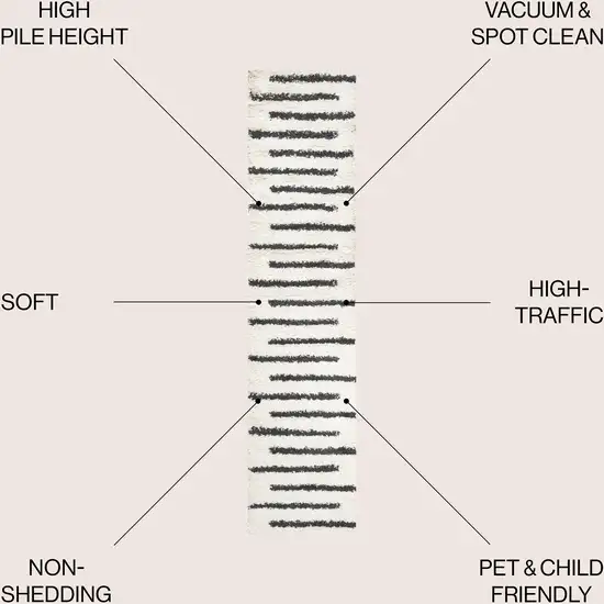 8' Striped Runner Rug Photo 6