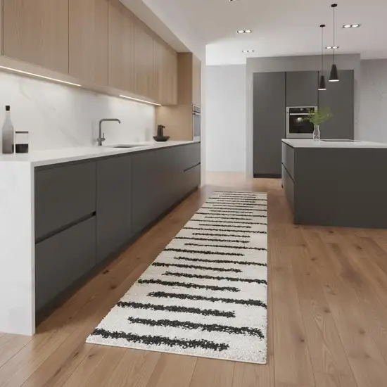 8' Striped Runner Rug Photo 1