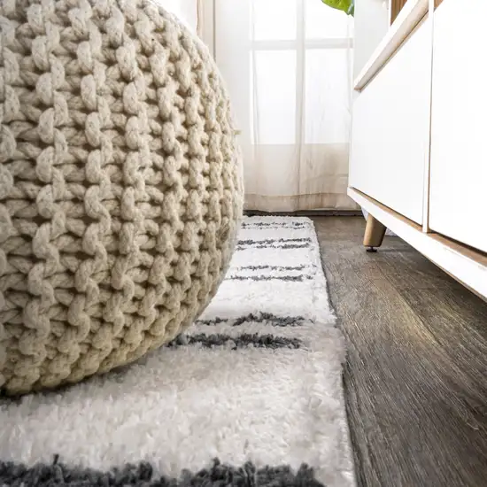 8' Striped Runner Rug Photo 6