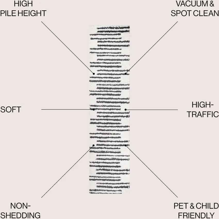 8' Striped Runner Rug Photo 8