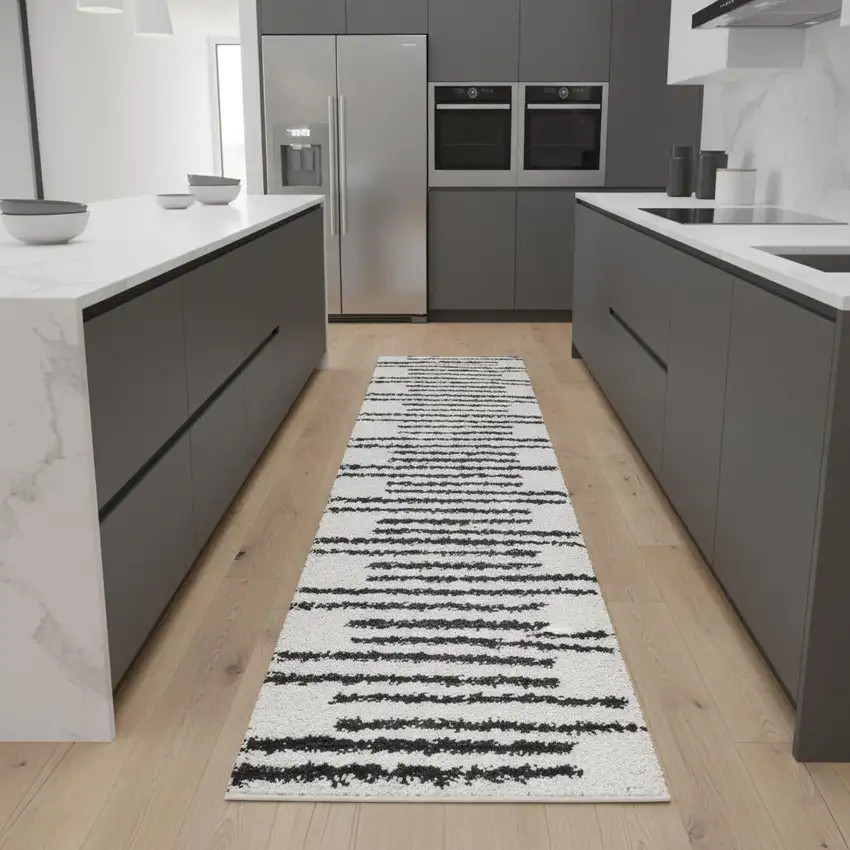 8' Striped Runner Rug Photo 1