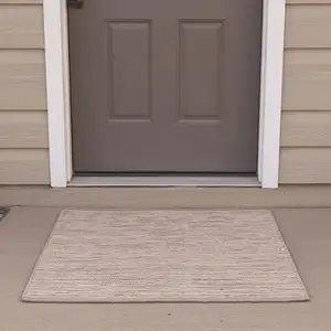 Photo of 6' Tan Abstract Runner Rug