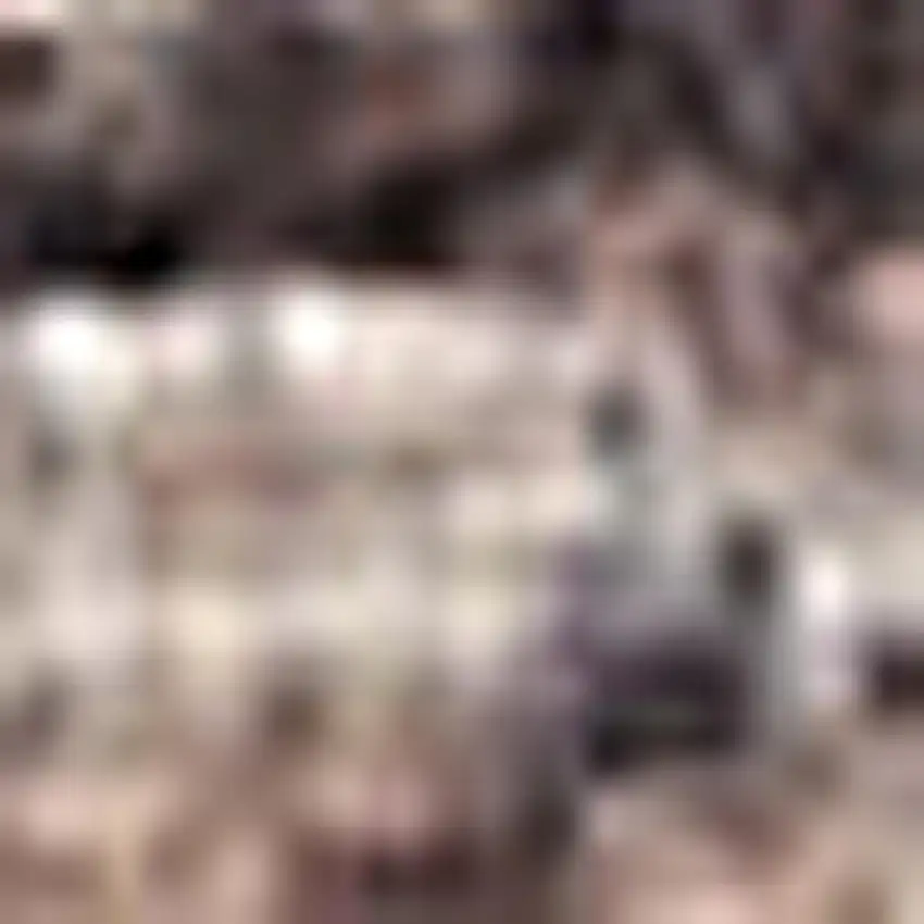 8' Tan Abstract Runner Rug Photo 3