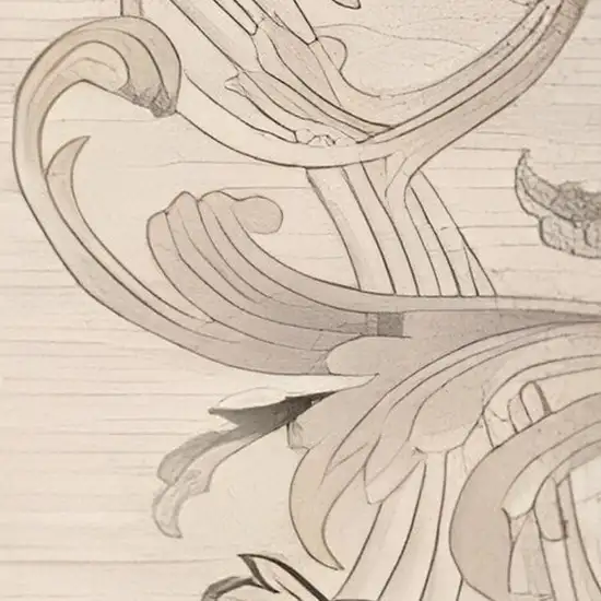 8' Tan Black and Ivory Damask Non Skid Runner Rug Photo 3