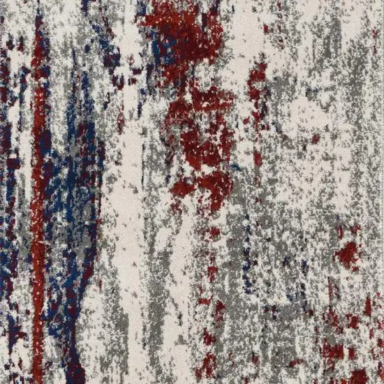 8' Tan Black and Ivory Floral Vines Non Skid Runner Rug Photo 7