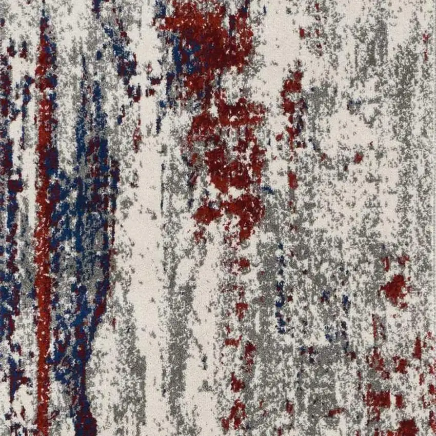 8' Tan Black and Ivory Floral Vines Non Skid Runner Rug Photo 7