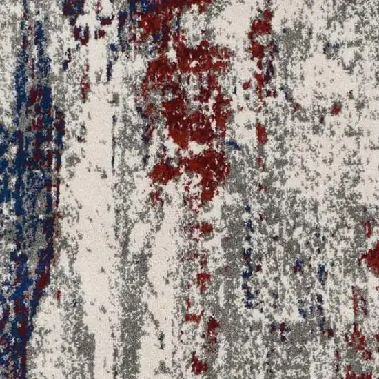 8' Tan Black and Ivory Floral Vines Non Skid Runner Rug Photo 3