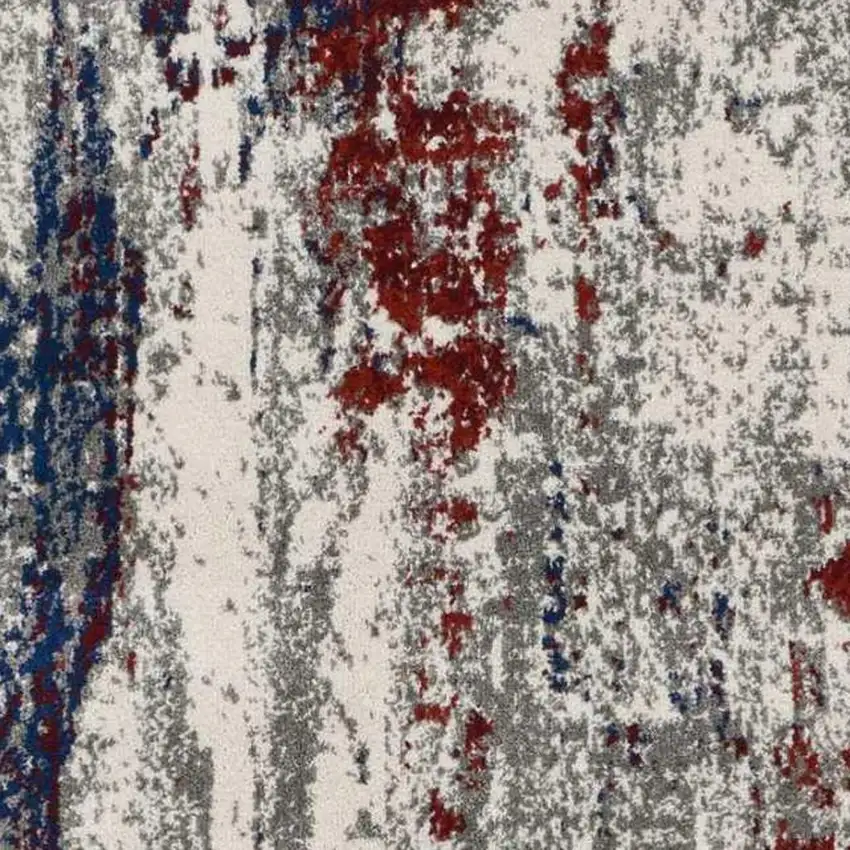 8' Tan Black and Ivory Floral Vines Non Skid Runner Rug Photo 3