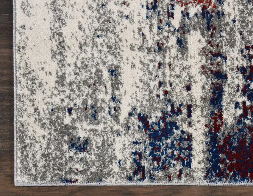 8' Tan Black and Ivory Floral Vines Non Skid Runner Rug Photo 9