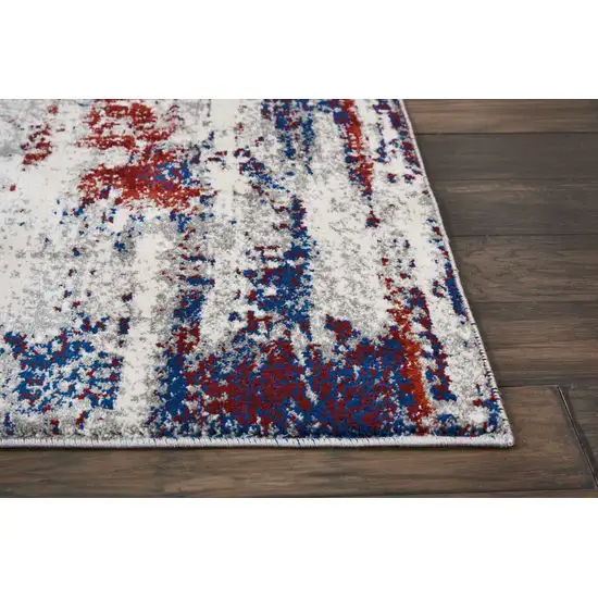 8' Tan Black and Ivory Floral Vines Non Skid Runner Rug Photo 8