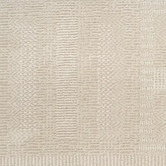 6' Tan Geometric Power Loom Runner Rug Photo 6