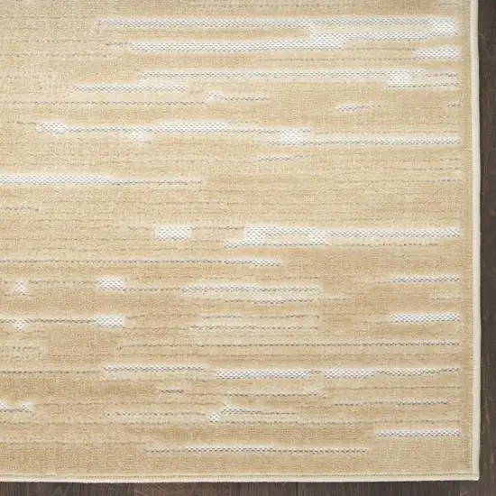 6' Tan Geometric Runner Rug Photo 7