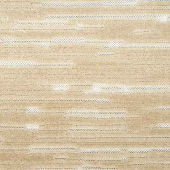6' Tan Geometric Runner Rug Photo 6