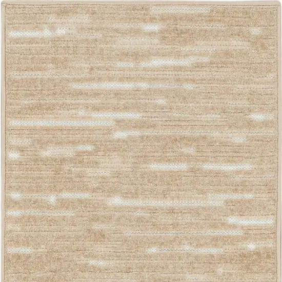 6' Tan Geometric Runner Rug Photo 3