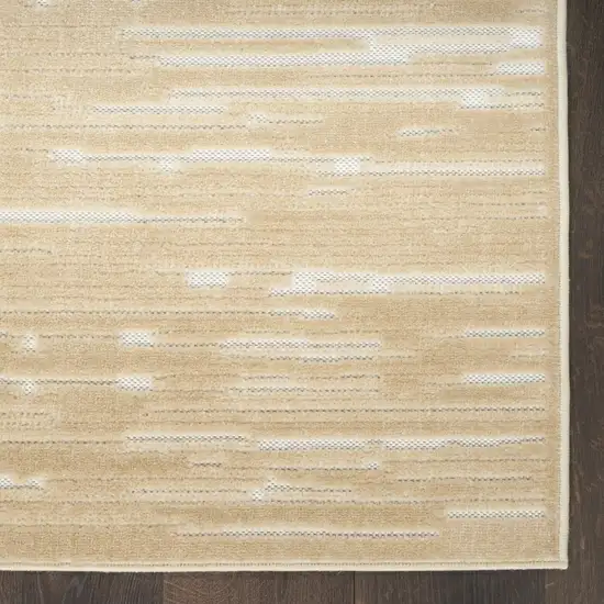 6' Tan Geometric Runner Rug Photo 8
