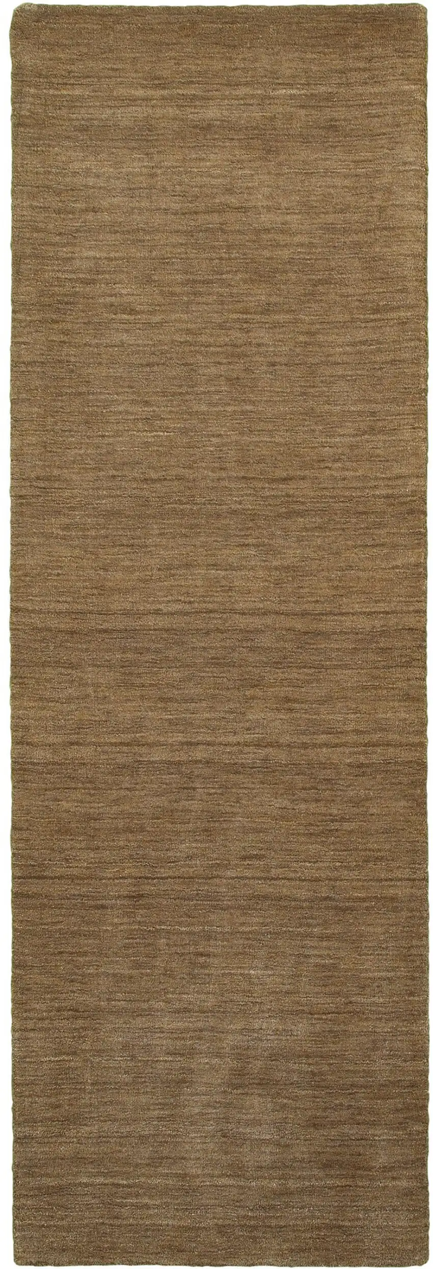 8' Tan Wool Hand Tufted Runner Rug Photo 2