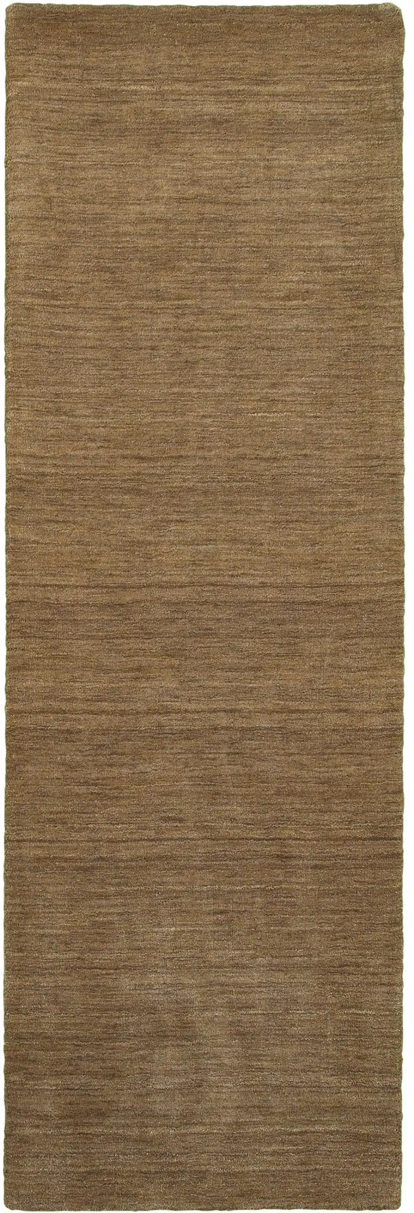 8' Tan Wool Hand Tufted Runner Rug Photo 4