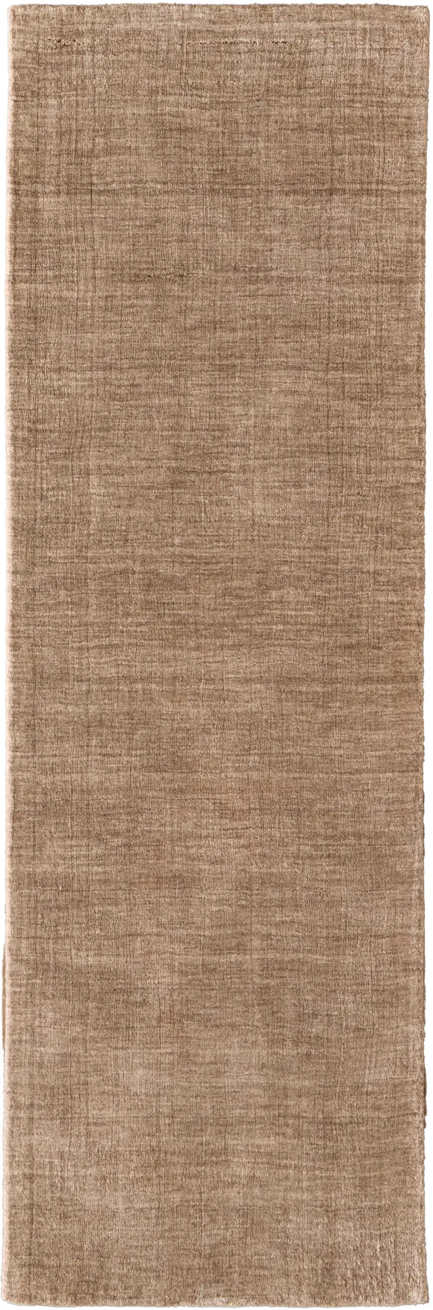 8' Tan Wool Hand Woven Area Rug Photo 2