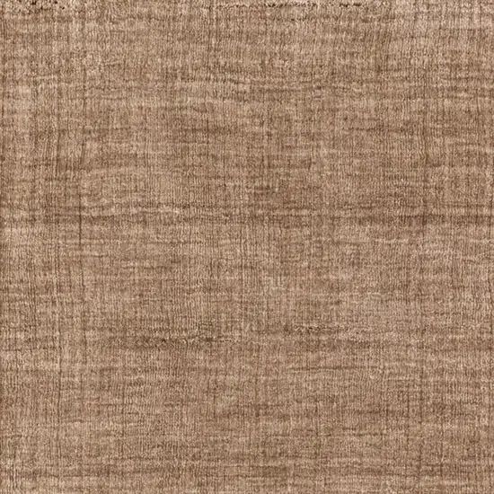 8' Tan Wool Hand Woven Area Rug Photo 3